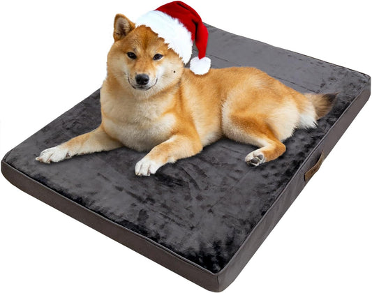 Magic Handle Orthopedic Memory Foam Dog Beds for Large Dogs, Washable Large Dog Bed for Crate, Pet Bed with Removable Cover and Non-Slip Bottom